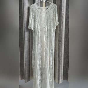 See-Through Lace Maxi Dress